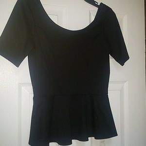 Scoop Neck Peplum